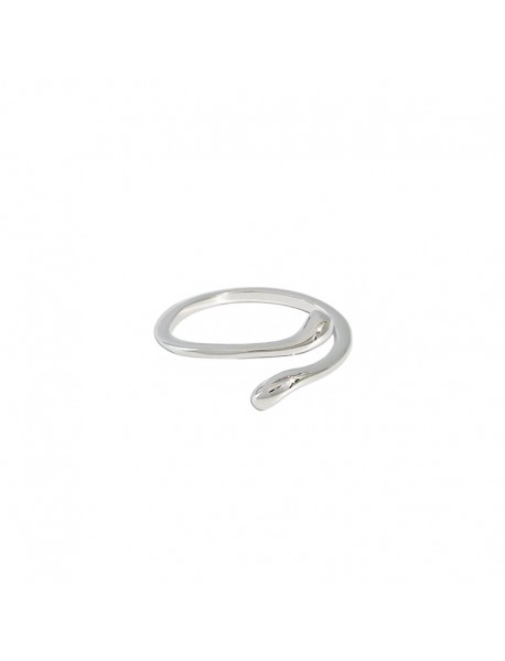 Simple Waterdrop 925 Sterling Silver Adjustable Tail Ring