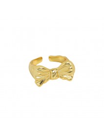 Girl Bow Knot Modern 925 Sterling Silver Adjustable Ring