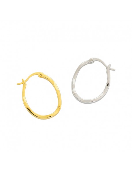 Geometry Irregular Circle Hot 925 Sterling Silver Hoop Earrings