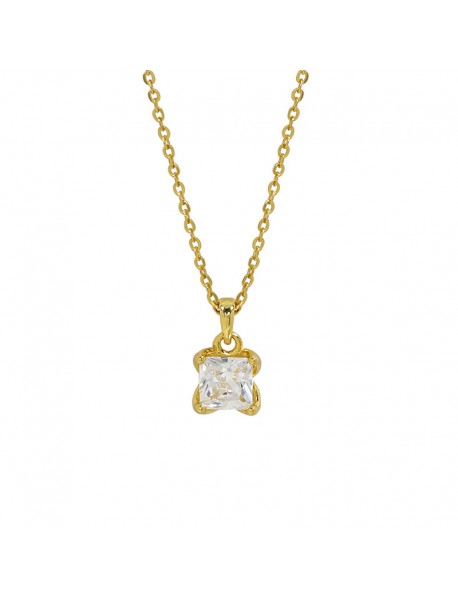 Simple Radiant CZ New 925 Sterling Silver Necklace