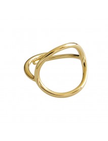 Officr Geometry Hollow Circle 925 Sterling Silver Adjustable Ring