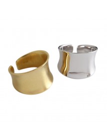 Office Wide Irregular 925 Sterling Silver Adjustable Ring