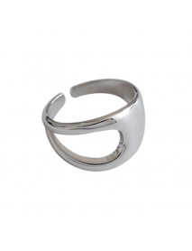 Fashion Irregular Hollow New 925 Sterling Silver Adjustable Ring