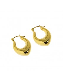 Office Letter U Shape 925 Sterling Silver Hoop Earrings