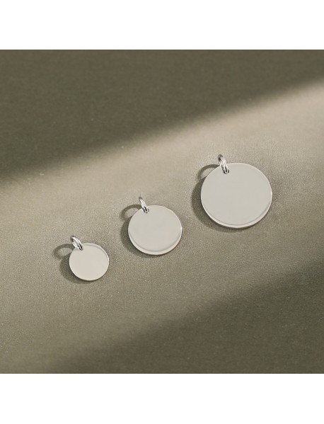 Geometry Round Personalized 925 Sterling Silver DIY Pendant