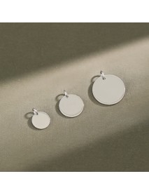 Geometry Round Personalized 925 Sterling Silver DIY Pendant