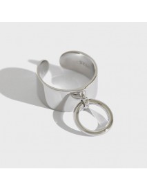 Fashion Can Loop 925 Sterling Silver Adjustable Ring