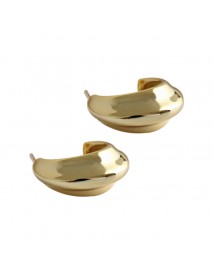 Causal Simple Letter C Shape 925 Sterling Silver Hoop Earrings