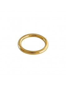 Simple Tiny Prime Circle 925 Sterling Silver Ring