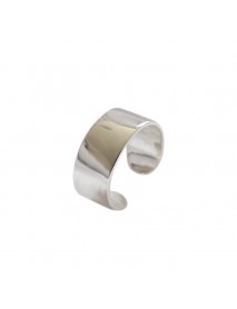 Minimalist Geometry Prime Circle 925 Sterling Silver Non-Pierced Earring(Single)