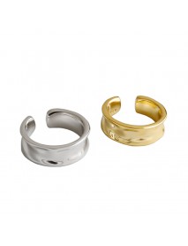 Simple Irregular Unique Circle 925 Sterling Silver Non-Pierced Earring(Single)