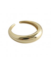 Simple Geometry Circle 925 Sterling Silver Adjustable Ring