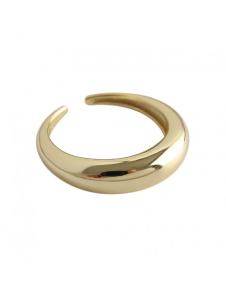 Simple Geometry Circle 925 Sterling Silver Adjustable Ring