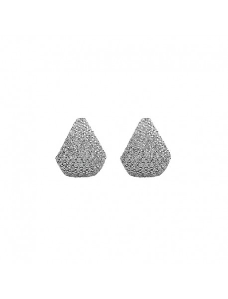 Office Micro Setting CZ Waterdrop 925 Sterling Silver Stud Earrings