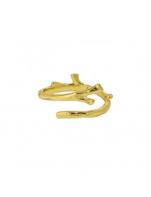 Fashion Irregular Tree Branch 925 Sterling Silver Adjustable Ring