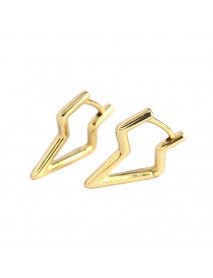 Fashion Hollow  Lighting 925 Sterling Silver Hoop Earrings