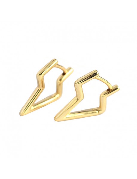 Fashion Hollow  Lighting 925 Sterling Silver Hoop Earrings