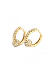Fashion CZ Knot New925 Sterling Silver Huggie Hoop Earrings