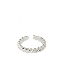 Classic New Twisted 925 Sterling Silver Adjustable Ring