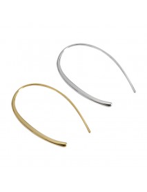 Simple Letter U Shape 925 Sterling Silver Dangling Earrings