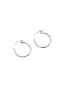 Simple Geometry Tiny Circle 925 Sterling Silver Hoop Earrings