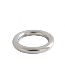 Simple S990 3.5mm Circle 925 Sterling Silver Ring