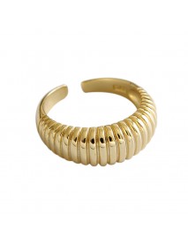 Fashion Winding Spring 925 Sterling Silver Adjustable Ring