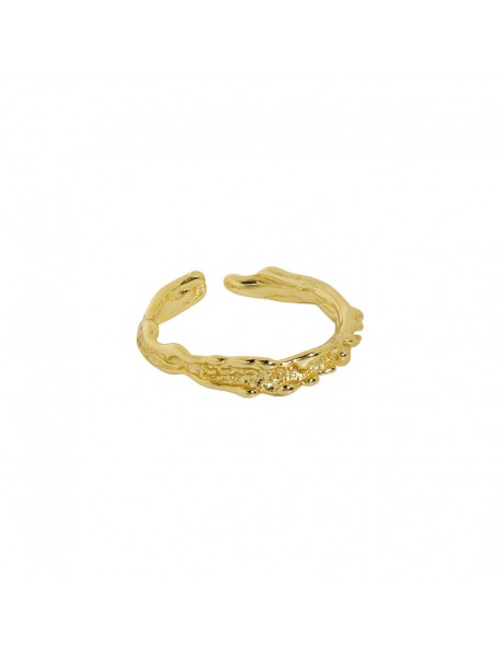 Modern Classic Irregular 925 Sterling Silver Adjustable Ring