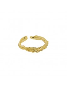 Modern Classic Irregular 925 Sterling Silver Adjustable Ring