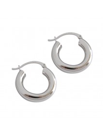 Sale Simple Tiny Tube Circle 925 Sterling Silver Huggie Hoop Earrings