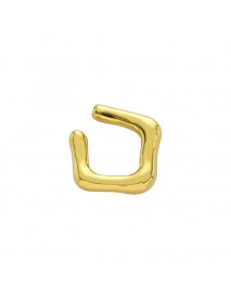 Geometry Hollow Square 925 Sterling Silver Non-Pierced Earring(Single)