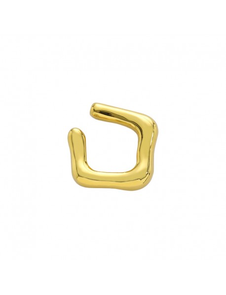 Geometry Hollow Square 925 Sterling Silver Non-Pierced Earring(Single)