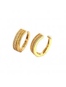 Hot CZ Round 925 Sterling Silver Non-Pierced Earrings