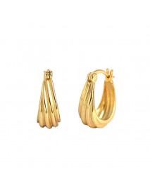 Fashion Spiral Geometry 925 Sterling Silver Hoop Earrings