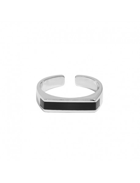 Geometry Rectangle Fashion  925 Sterling Silver Adjustable Ring