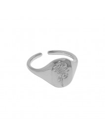 Beautiful Rose Flower 925 Sterling Silver Ring