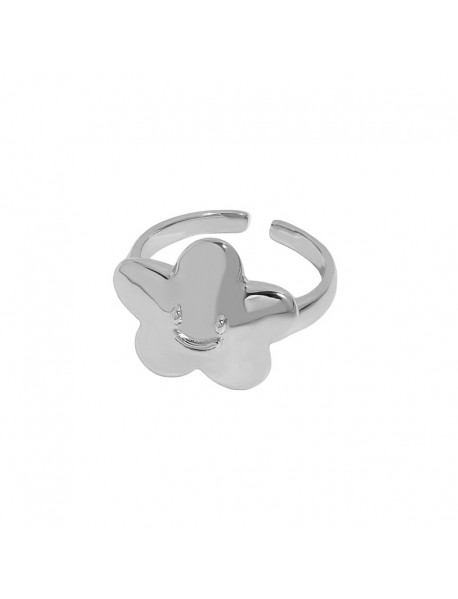 Cute Cloud Smile 925 Sterling Silver Adjustable Ring
