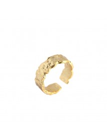 Irregular Folding Paper 925 Sterling Silver Adjustable Ring