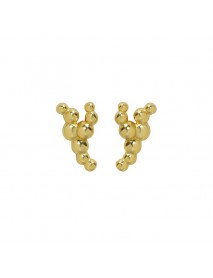 Fashion Irregular Bubbles Y Shape 925 Sterling Silver Stud Earrings