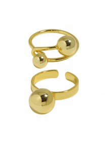 New Geometry Ball 925 Sterling Silver Adjustable Ring