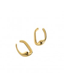 Geometry Irregular Hollow Twisted Circle 925 Sterling Silver Hoop Earrings