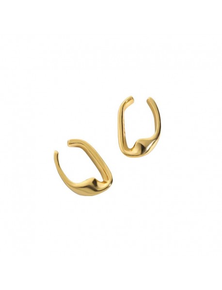 Geometry Irregular Hollow Twisted Circle 925 Sterling Silver Hoop Earrings