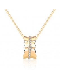 Beautiful CZ Girls' Skirt 925 Sterling Silver Necklace