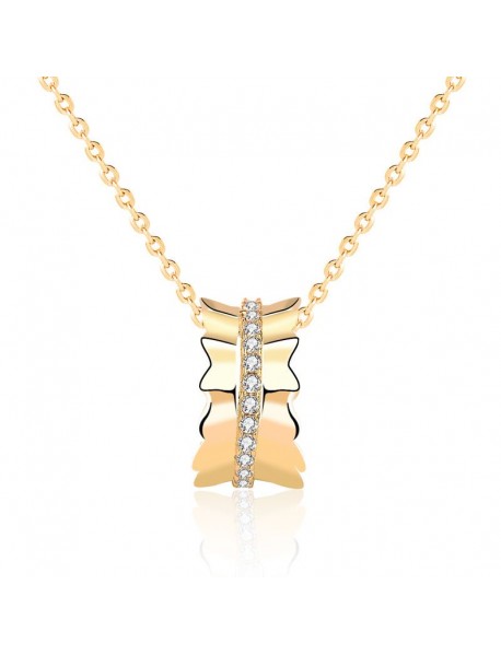 Beautiful CZ Girls' Skirt 925 Sterling Silver Necklace