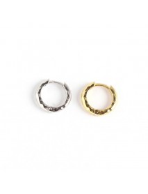 Minimalism Mini Irregular Circle 925 Sterling Silver Hoop Earrings