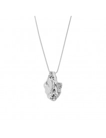 Fashion Irregular Leaf 925 Sterling Silver Necklace