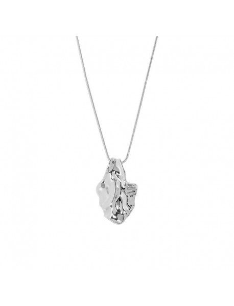 Fashion Irregular Leaf 925 Sterling Silver Necklace