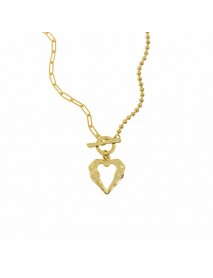 Office OT Irregular Heart 925 Sterling Silver Necklace