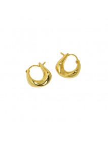 Fashion Geometry Agravity Circles 925 Sterling Silver Hoop Earrings