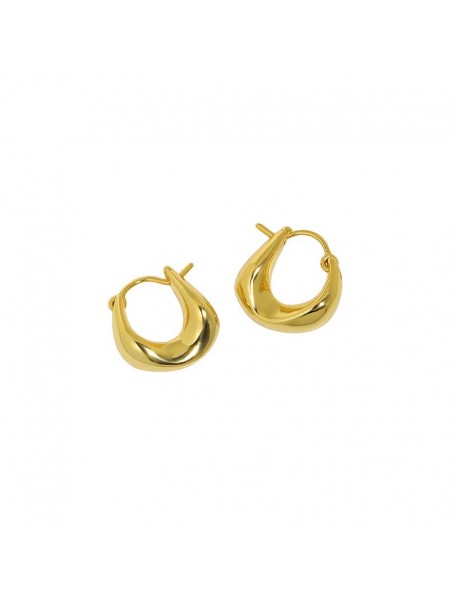 Fashion Geometry Agravity Circles 925 Sterling Silver Hoop Earrings
